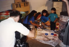 On location for Bethphage:Therapist working with Navajo Children.