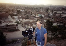 Ron Chvala overlooking Lima barrio.