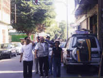 Bill Chvala with migrant workers in Taiwan.